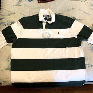 GREEN STRIPE VINTAGE POLO RALPH LAUREN LONG SLEEVE